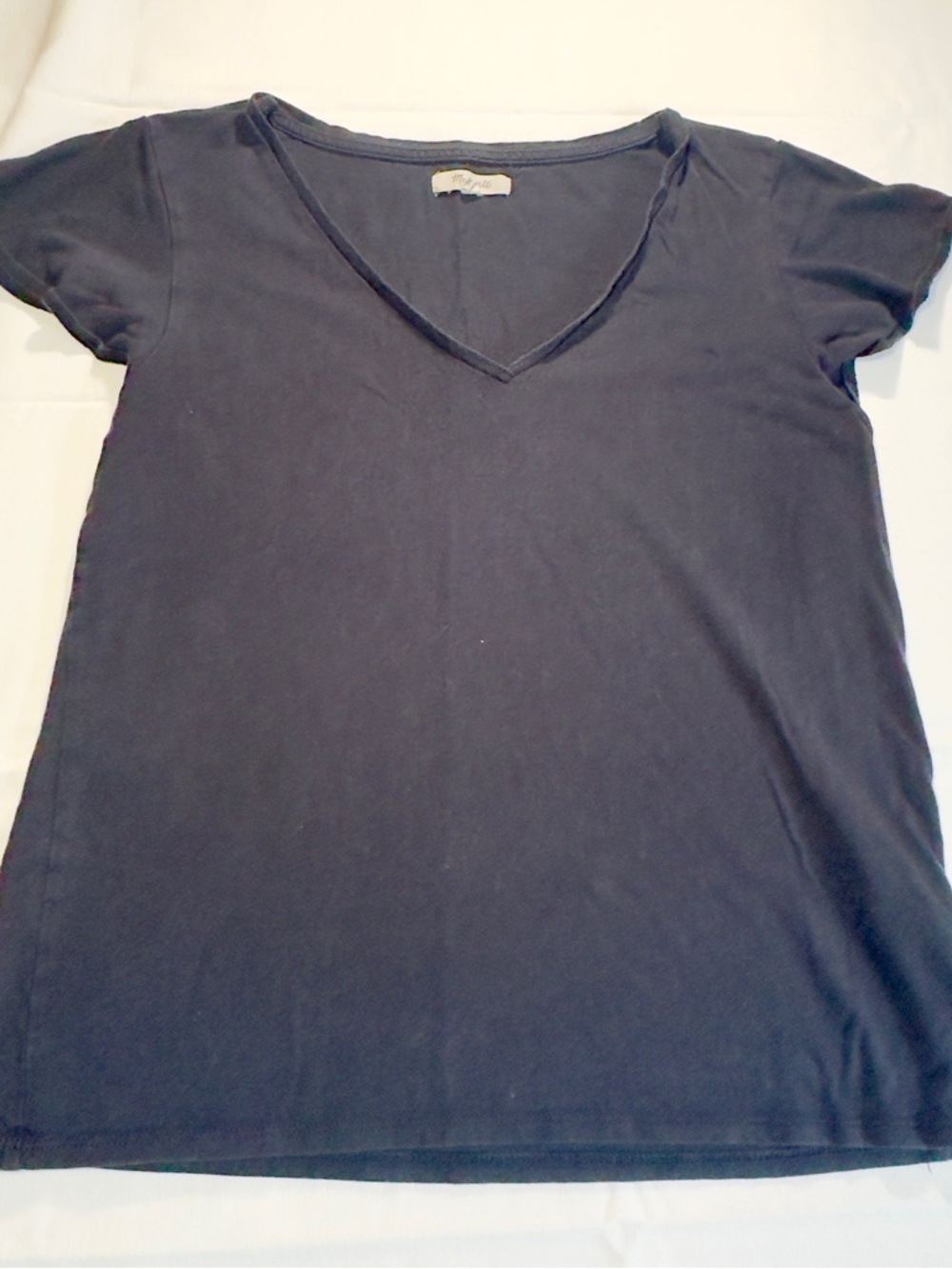 Madewell Black V-Neck Short Sleeve Tee Women’s Size Medium